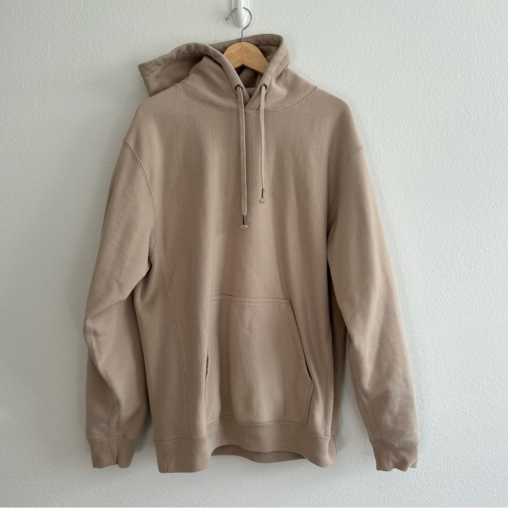 Madison Men's Thick Cozy Beige Hoodie